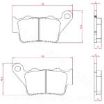 BREN BRENTA BR3088 fékbetét BMW F650 / F750 / F850 / S 1000R hátsó / Yamaha Tenere 700 hátsó / KTM Duke 690 / Adventure 790-950 / Triumph hátsó (ECE R90 minősítés) BREN Fékrendszer és alkatrészei Fékbetéte