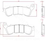 BREN BRENTA BR4307 fékbetét motorkerékpárhoz, fémes, Honda GL Goldwing 1800 2018-2021 hátsó, ECE R90 minősítéssel BREN Fékrendszer és alkatrészei Fékbetétek, fékpofák és féktárcsák Tárcsafékbetétek