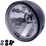 HIGHSIDER 5 3/4" motorkerékpár fényszóró, LED gyűrűvel, fekete, H4, oldalsó rögzítés HIGHSIDER Elektromos alkatrészek Világítás és fényjelzés Fényszórók és első világítás Komplett fényszórók