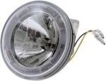SHIN YO motorkerékpár távolsági fényszóró, kerek, LED helyzetjelző gyűrűvel, átlátszó, 12V H3 55W SHIN YO Elektromos alkatrészek Világítás és fényjelzés Fényszórók és első világítás Komplett fényszórók