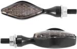 Avoc MINI SAKA 12 LED-es narancssárga motorkerékpár irányjelző, alumínium ház, füst-fekete (hossz: 73 mm, magasság: 22 mm, szélesség: 23 mm, EEC jóváhagyott, pár) Avoc Elektromos alkatrészek Világítás és f