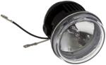 SHIN YO H3 távfényszóró, motorkerékpár, kerek, fekete, átlátszó, D=70mm, H3 55W SHIN YO Elektromos alkatrészek Világítás és fényjelzés Fényszórók és első világítás Komplett fényszórók