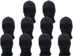 NERVE Fekete balaclava szett (10 db) arcmaszk, fejfedő, motoros, sí, kerékpár, univerzális méret NERVE Ruházat és védőfelszerelés Nyakmelegítők és balaklavák