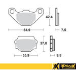 ProX Racing Parts ProX KDX200 '89-92 első fékbetét (EBC FA067R megfelelője) ProX Racing Parts Fékrendszer és alkatrészei Fékbetétek, fékpofák és féktárcsák Tárcsafékbetétek