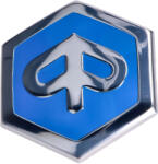 CIF Piaggio hatszögletű bedugós embléma 42x48mm - Piaggio Beverly, Carnaby, X7, X8, X10 CIF Váz, idomok és járműkiegészítők Matricák és járműdekoráció Emblémák, jelvények és típusfeliratok