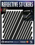 Reflective Berlin univerzális fényvisszaverő matrica kerékpárhoz, sisakhoz, fekete csíkos (íves) REFLECTIVE BERLIN Váz, idomok és járműkiegészítők Matricák és járműdekoráció Egyéb matricák és dekorációs elemek