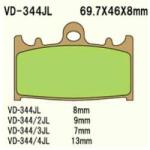 Wesrah VD-344JL (FA158HH 715CM55) első fékbetét Wesrah Fékrendszer és alkatrészei Fékbetétek, fékpofák és féktárcsák Tárcsafékbetétek