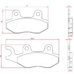 BREN Brenta fékbetét maxiscooterhez Peugeot 50-125-300-400-500cc Django / Metropolis 400 2017-2020 hátsó / Geopolis / Vivacity / Satelis első / hátsó / Aprilia 50 SX (ECE R90 minősítés) BR3063 BREN Fékrend