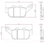 BREN BRENTA Motorkerékpár fékbetét Honda 700 Integra 2014-2019 hátsó, Forza 250 2000-2004 / XADV 750cc 2017-2024 / CBR 500-650cc hátsó (ECE R90 minősítésű) BR3155 BREN Fékrendszer és alkatrészei Fékbetétek