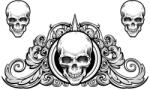 Lethal Threat Skull Swirl matrica (flitteres) (150x260 mm) (LT44005) LETHAL THREAT Váz, idomok és járműkiegészítők Matricák és járműdekoráció Egyéb matricák és dekorációs elemek