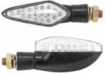Avoc HIRO 18 LED-es motorkerékpár irányjelző pár, átlátszó-fekete (hossz: 99 mm, magasság: 30 mm, szélesség: 40 mm, EEC jóváhagyott) Avoc Elektromos alkatrészek Világítás és fényjelzés Irányjelzők Komplett