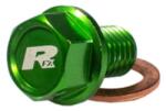 RFX Pro Mágneses Olajleeresztő Csavar (Zöld) [M8 x 16mm x 1.5] - Kawasaki KXF250/450 RFX Motoralkatrészek Motorblokk és rögzítése Olajbetöltő, leeresztő és ellenőrző csavarok