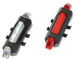 P2R P2R akkumulátoros kerékpár világítás szett - kormányra, nyeregcsőre és támvillára - 5 LED, 2 funkció, USB-ről tölthető, fekete P2R (Vélo) Egyéb járművek Kerékpározás Kerékpáros kiegészítők Kerékpár-vi