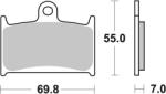 BREMBO utcai szinterelt fémbetétek - 07SU22SA BREMBO Fékrendszer és alkatrészei Fékbetétek, fékpofák és féktárcsák Tárcsafékbetétek