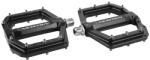 NEWTON BMX/Downhill lapos pedál, alumínium CNC, fekete, csapágyas, 9/16 menet, ezüst cserélhető tüskékkel (pár) 120x108 mm NEWTON Egyéb járművek Kerékpározás Kerékpár-alkatrészek Kerékpár-pedálok