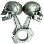 Lethal Threat 3D koponya matrica, ezüst, dugattyú LETHAL THREAT Váz, idomok és járműkiegészítők Matricák és járműdekoráció Egyéb matricák és dekorációs elemek