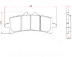 BREN BR5113 Kerámia első fékbetét, Aprilia 1000 RSV4 RF 2015-től / BMW 1200 HP2 2008-2011 / KTM 1290 SUPERDUKE 2014-től / Honda 1000 CBR RR 2014-től / Kawasaki H2 / Brembo Racing féknyereghez, TMAX, ECE R9