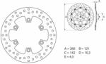 BREMBO Oro Fix féktárcsa - 68B407B3 BREMBO Fékrendszer és alkatrészei Fékbetétek, fékpofák és féktárcsák Féktárcsák