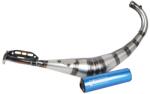 Yasuni R2 lakkozott kipufogó Derbi 50 Senda, Beta 50 RR, Rieju 50 MRT, SMX, MRX, RR, MBK 50 X-Limit, Yamaha 50 DTR, Fantic 50 XE, XM (alsó kivezetés, kék hangtompító) - TUB810TD Yasuni Kipufogórendszer Kompl