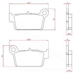 BREN BRENTA BR6101 fékbetét motorkerékpárhoz, off-road, hátsó, GAS GAS 300 EC 2000-2010 / Suzuki 250 RM 1996-2008 / Yamaha 250 WR X 2008-2013, 125 YZ 1998-2025 BREN Fékrendszer és alkatrészei Fékbetétek, f
