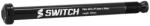 SWITCH első átütőtengely gravel vagy országúti kerékpárhoz, 1.5-ös menet, 12x100 mm, fekete, 45g, hossz: 125 mm, 16 mm menettel, eltávolító kulccsal SWITCH Egyéb járművek Kerékpározás Kerékpár-alkatrészek Ke