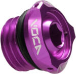 Voca Racing V2 CNC olajbetöltő dugó lila Derbi EBE050 D50B0-hoz Voca Racing Motoralkatrészek Motorblokk és rögzítése Olajbetöltő, leeresztő és ellenőrző csavarok