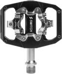 SWITCH Gravel/VTT pedál, lapos, Flip Clip, CNC alumínium, fekete, 85 x 70 mm (Shimano SPD kompatibilis, pár) SWITCH Egyéb járművek Kerékpározás Kerékpár-alkatrészek Kerékpár-pedálok