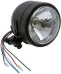PW H4 90mm fekete motorkerékpár fényszóró alsó rögzítéssel PW Elektromos alkatrészek Világítás és fényjelzés Fényszórók és első világítás Komplett fényszórók