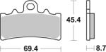 BREMBO utcai szinterelt fémbetétek - 07GR18SA BREMBO Fékrendszer és alkatrészei Fékbetétek, fékpofák és féktárcsák Tárcsafékbetétek