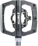 SWITCH Plate Switch automata vagy standard CNC alumínium gravel/MTB pedál, szürke, 90 x 90 mm (Shimano SPD kompatibilis) (pár) SWITCH Egyéb járművek Kerékpározás Kerékpár-alkatrészek Kerékpár-pedálok