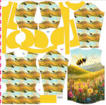 Takoy Szabásmintás panel 164 gyermek softshell kabáthoz mezei méhecske - Tavaszi softshell
