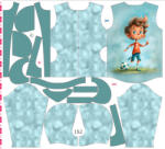 Takoy Szabásmintás panel 152 gyermek softshell kabáthoz Tom focista - Tavaszi softshell