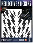 Reflective Berlin Fényvisszaverő matrica kerékpárhoz, bukósisakhoz, villám minta, fekete (ív) REFLECTIVE BERLIN Váz, idomok és járműkiegészítők Matricák és járműdekoráció Egyéb matricák és dekorációs elemek