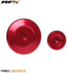 RFX Gyújtásfedél / időzítő dugó készlet RFX Pro piros Kawasaki KXF 250 / 450 2021 utáni modellekhez RFX Motoralkatrészek Motorblokk és rögzítése Olajbetöltő, leeresztő és ellenőrző csavarok