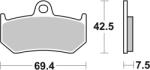 BREMBO utcai szinterelt fémbetétek - 07GR35SP BREMBO Fékrendszer és alkatrészei Fékbetétek, fékpofák és féktárcsák Tárcsafékbetétek