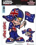 Lethal Threat Australia Dude matrica (15x20 cm) (LT88413) LETHAL THREAT Váz, idomok és járműkiegészítők Matricák és járműdekoráció Egyéb matricák és dekorációs elemek