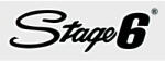 Stage6 Matrica Stage6 logó 20x6cm fekete Stage6 Váz, idomok és járműkiegészítők Matricák és járműdekoráció Egyéb matricák és dekorációs elemek