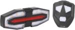 NEWTON USB hátsó kerékpár lámpa nyeregszárra, LED, 30 lumen, fekete, távirányítóval, kormányra rögzíthető (5 világítási mód: folyamatos és villogó) NEWTON Egyéb járművek Kerékpározás Kerékpáros kiegészítők K