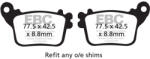 EBC Brakes EBC FA436 fékbetét garnitúra (1 tárcsához) EBC Brakes Fékrendszer és alkatrészei Fékbetétek, fékpofák és féktárcsák Tárcsafékbetétek