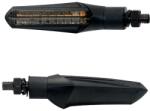 TAAC FR10 szekvenciális motorkerékpár irányjelző, 9 LED, füst-fekete, helyzetjelző és féklámpa funkcióval (M8, 92 mm hosszú, 24 mm magas), prémium minőség, ECE minősített (pár) TAAC Elektromos alkatrészek 