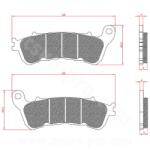 BREN Brenta BR3081 fékbetét maxirobogóhoz Honda SH 125/300cc, Swing 2008-2013, Suzuki Burgman 125cc 2007-2013 (ECE R90 minősítés) BREN Fékrendszer és alkatrészei Fékbetétek, fékpofák és féktárcsák Tárcsafé