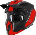 MT Helmets STREETFIGHTER SV TWIN C5 bukósisak, matt fekete-piros, M méret, egy átlátszó plexivel, levehető állvédővel, +1 extra tükör plexivel (ECE 22.06) MT Helmets Ruházat és védőfelszerelés Bukósisakok és tar