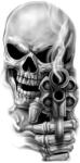 Lethal Threat Lethal Threat Mini Skullgun matrica (60x80 mm) LETHAL THREAT Váz, idomok és járműkiegészítők Matricák és járműdekoráció Egyéb matricák és dekorációs elemek