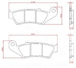 BREN Brenta BR6050 első fékbetét offroad - Gas Gas 300 EC 2000-2010 / Honda 125 CRF F 2014-2020, 450 CRF X 2005-től / Suzuki 450 RMX 2010-2017 / Yamaha 250 WR F 2001-2016 BREN Fékrendszer és alkatrészei Fé