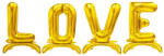 Balloons4party Set baloane folie LOVE aurii cu suport 60 cm
