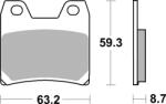 BREMBO Street Szinterelt Fémbetétes Fékbetétek - 07YA40SP BREMBO Fékrendszer és alkatrészei Fékbetétek, fékpofák és féktárcsák Tárcsafékbetétek