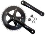 P2R (Vélo) P2R országúti/fixie hajtómű - alumínium, fekete, 165 mm, 46 fogas lánckerékkel, D130 mm (tengely: 110 mm, négyszög kúpos, singlespeed) P2R (Vélo) Egyéb járművek Kerékpározás Kerékpár-alkatrészek Hajtó