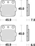 Braking Off-Road/ATV szinterezett fékbetét - 686CM44 Braking Fékrendszer és alkatrészei Fékbetétek, fékpofák és féktárcsák Tárcsafékbetétek