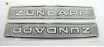  Matrica szett ezüstmetál tankhoz 250x47mm Zündapp 529 KS, GTS, C50 modellekhez Diverse / Import Váz, idomok és járműkiegészítők Matricák és járműdekoráció Egyéb matricák és dekorációs elemek