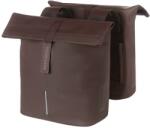 Basil City Shopper dupla oldaltáska, barna, vegán bőr, 14-16L, Hook-On rögzítés, vízálló, fényvisszaverő BASIL Egyéb járművek Kerékpározás Kerékpáros kiegészítők Kerékpárkosarak és csomagtartótáskák Kerékpá